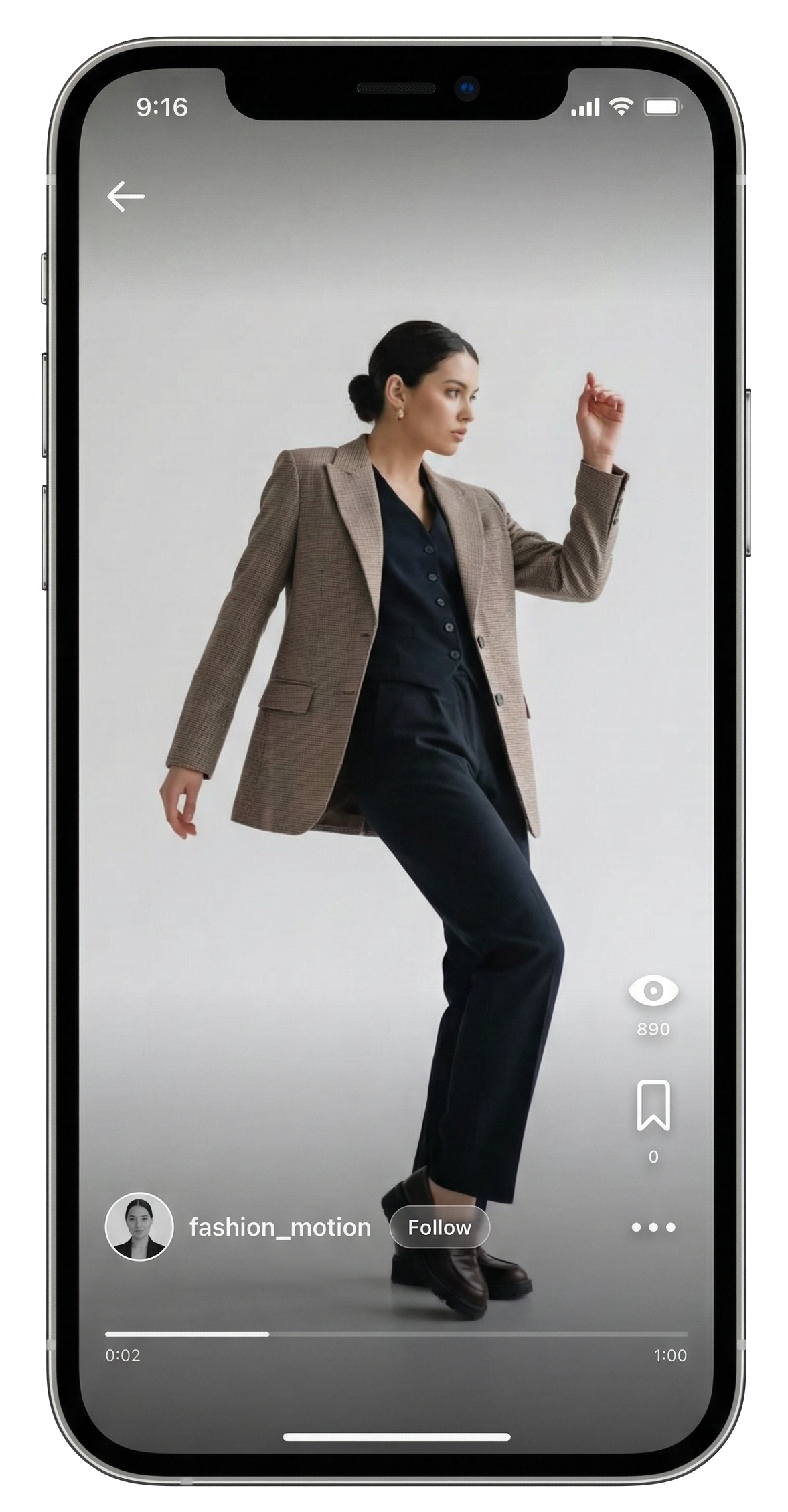 Video reels feed showing talent in action